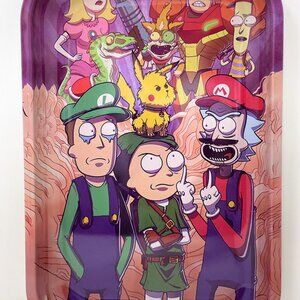 Large Metal Rolling Tray R & M Mashup Design